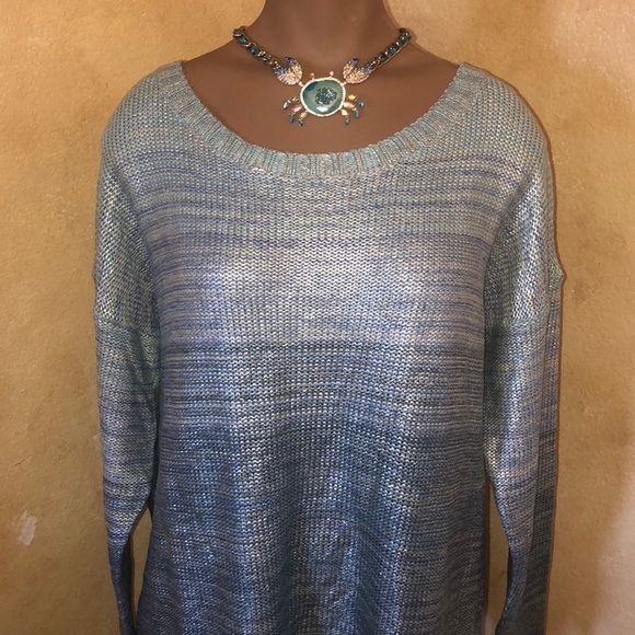 Anthropologie Willow & Clay metallic ombré sweater - Picture 2 of 7